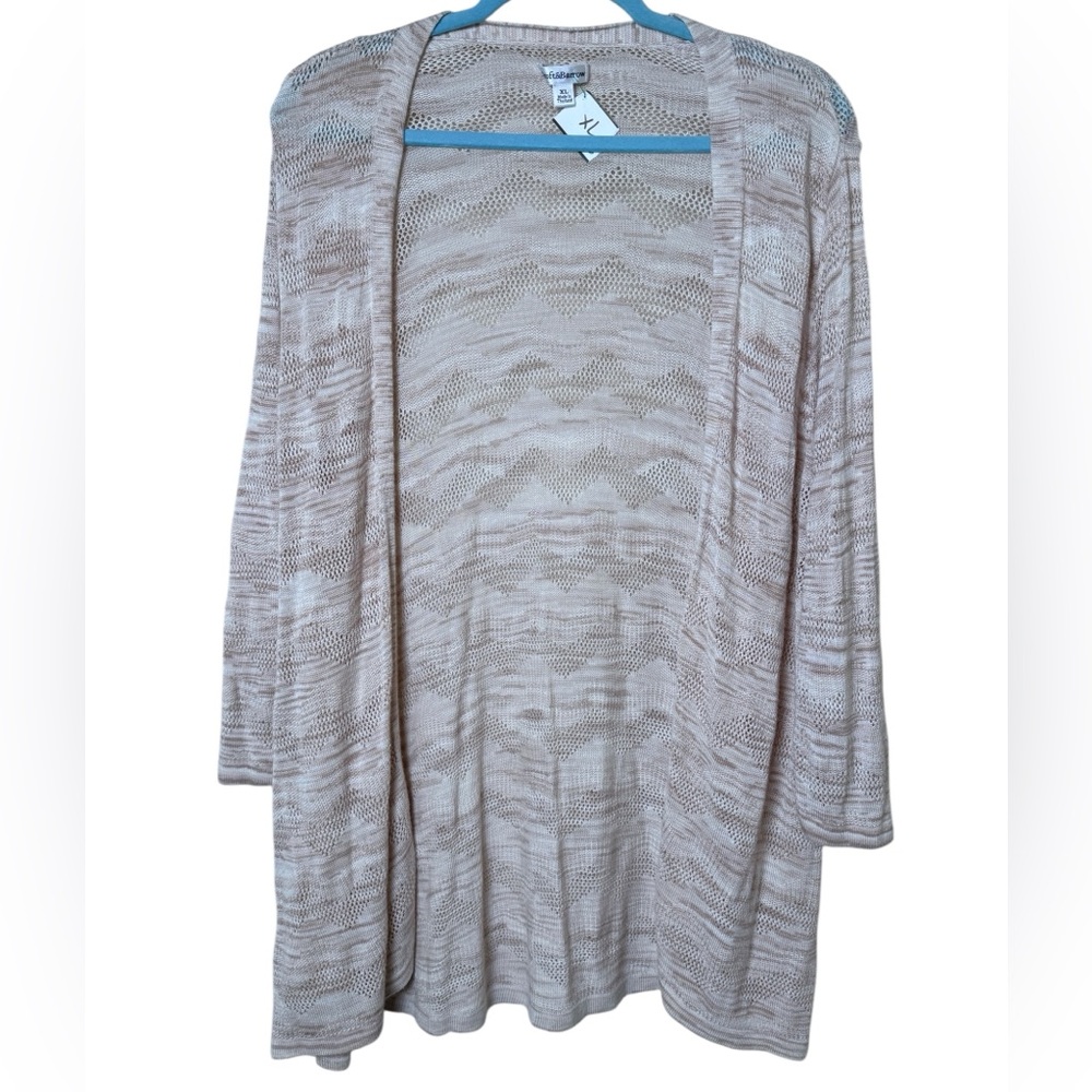 Croft & Barrow XL Tan Open-Front Cardigan
